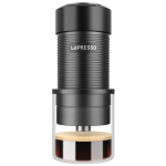Lepresso Hand Press Espresso Maker LPRJPCMBK – Portable 9-Bar Manual Espresso Brewer, 80 mL, Stainless Steel & Aluminum Alloy –