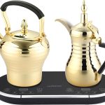 LePresso LPAR TMGD 750ml Arabic Coffee & Tea Dallah – 304 Stainless Steel, 800W Electric Kettle with Overheat Protection and Keep Warm Function,