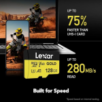 Lexar Extreme Pro Gold 128GB microSDXC UHS-II – LMSGOLD128G, V60 / U3 / A2 - Image 2