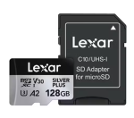 Lexar Professional Silver Plus 128GB microSDXC UHS-I – Up to 205 MB/s (LMS IPL 128G)
