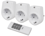 Lunvon Remote Control Plug Set — 3× Remote Sockets + 1 Remote (Up to 1000W, 12-Channel, 30m Range)