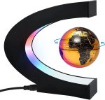 Magnetic Floating Globe Decoration – C‑Shape LED Levitating World Map Globe –