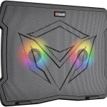 Meetion CP2020 RGB Gaming Laptop Cooling Pad — Dual-Fan USB Hub, Adjustable Tilt for 9–14" Laptops