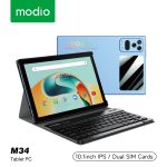 Modio M34 10.1" Android Tablet – 8GB RAM, 512GB Storage, Dual SIM, 6000mAh Battery, with Keyboard, - Image 2