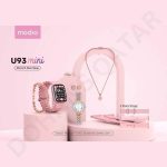 Modio U93 Mini Smart Watch with 5-in-1 Diamond Jewelry Set – 40mm HD Display, 3 Straps, Bluetooth Connectivity – Compatible with Android & iOS - Image 3