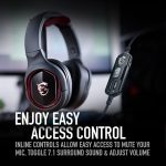 MSI Immerse GH50 Gaming Headset – 7.1 Surround, RGB Mystic Light, Low‑Latency, 50 mm Drivers, Detachable Mic - Image 7
