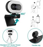 NexiGo N930E 1080P Webcam with Ring Light, Autofocus, and Privacy Cover – USB Plug and Play for Zoom, Skype, Price  In Oman - Image 2