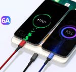 Nuoxinda Y04 3‑in‑1 Braided Data Cable – USB‑C, Lightning & Micro‑USB – Fast Charge & Sync – - Image 3