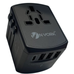 NYORK Universal Power Adapter 4× USB (PD) - Multi-Port Fast Charger with USB-C PD & USB-A - Compact Travel Design