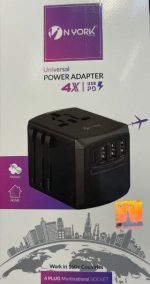 NYORK Universal Power Adapter 4× USB (PD) - Multi-Port Fast Charger with USB-C PD & USB-A - Compact Travel Design - Image 2