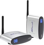 Pakite PKP1 Wireless RCA AV Sender with IR Remote Extender – Long-Range Audio Video Transmitter & Receiver