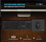 Pawa 3-in-1 Wireless Desktop Pack (KMP24BTW) – Ergonomic Keyboard, Mouse & Mouse Pad Combo - Image 3