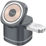 Pawa Cube 3-in-1 Magnetic Wireless Charger MG311PWA – Fast Charging Station for Phone, Watch & Earbuds,