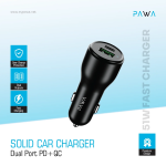 Pawa Dual Port Car Charger in Oman – 51W Fast PD + QC Charging - Image 2