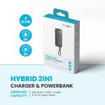 Pawa Hybrid 2-in-1 Charger and Powerbank (PW-PBECUK5T-BK) – 5000mAh, Dual USB Ports, Fast Charging, - Image 3