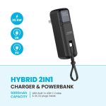 Pawa Hybrid 2-in-1 Charger and Powerbank (PW-PBECUK5T-BK) – 5000mAh, Dual USB Ports, Fast Charging, - Image 4