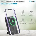 PAWA MagCore 10000mAh MagSafe Power Bank with Built-In Stand – PW-PBMGSF20-BL - Image 2
