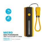 Pawa Micro Mini 5000mAh Powerbank with Torch & Built-in Cable (Model: PBMM5T20) – Compact & Portable Charging Solution, Price in Oman - Image 4