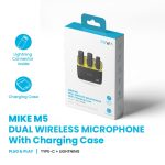 Pawa Mike M5 Dual Wireless Microphone Set – Bluetooth 5.2, Noise Reduction, 25m Range – LDMCCCL7 - Best Price In Muscat Oman - Image 2