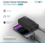 Pawa Sturdy PD20W 30000mAh Power Bank with Digital Display – Fast Charging, Dual Output, Portable Charger, - Image 2