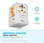 Pawa Universal GaN 65W Travel Adapter (PW-TCUTA65W) – Fast Charging, Dual Output, - Image 2