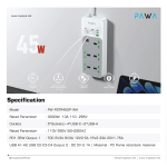 Pawa Universal Power Strip with Timer in Oman – 45W Smart Charging Control - Image 5