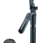 Plokama Live P9 Selfie Stick Tripod + LED Light & Bluetooth Remote – 170 cm Extendable Vlogging Stick, Foldable & Compact –