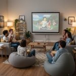 Porodo 100” Tripod Projection Screen in Oman – Portable Home Cinema Display - Image 5