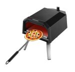 Porodo 12" Outdoor Pizza Oven (PD-LFST069-BK) – Portable Gas Oven with Stone Plate, Foldable Legs & 500°C Rapid Heating - Price In Muscat