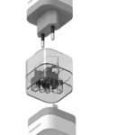 Porodo 150+ Countries Universal AC Adapter FWCH041 – Multi-Functional Travel Plug with UK, US, SA & EU Compatibility, 2500W Capacity,