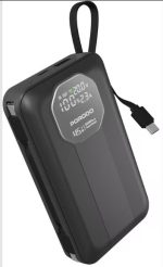 Porodo 20000 mAh Power Bank PD‑PBFCH081 – Dual Built-in Detachable & Retractable Type‑C Cables, 45 W USB‑C PD + 22.5 W USB‑A Output (Price In Oman)