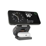 Porodo 3-in-1 MagSafe Wireless Foldable Fast Charger – 15W Phone, 5W Earbuds, 3W Watch – Lightweight & Portable (PD-3N1MWFC) - Image 4