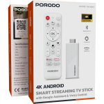 Porodo 4K Android Smart Streaming TV Stick PDH313 – Plug & Play HDMI 4K@60fps, Android 14, Google Assistant (Price In Oman) - Image 3