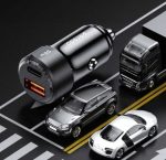 Porodo 50W Dual-Port Car Charger (PD-CC50WL) - 30W QC + 20W PD + C→Lightning Cable - Image 3