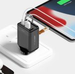 Porodo 75 cm Retractable Type‑C Super Quick Charger FWCH054 – 42 W GaN USB‑C + USB‑A Fast Charger (Price In Oman) - Image 3