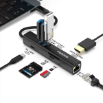 Porodo 8-in-1 Multi Port USB Hub 4K HDMI PD35038IN1BK – Multi Port USB Hub 4K HDMI in Oman - Image 3