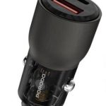 Porodo 95W Transparent Car Charger with 0.9m USB-C Cable – Dual Port PD65W & QC30W Fast Charging Price In Muscat Oman