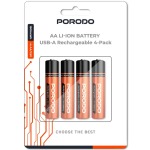 Porodo AA Li-Ion USB Rechargeable Batteries in Oman – 4 Pack Efficiency - Image 2