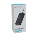 Porodo Blue 6-Port Power Socket with 3 USB-A & 1 Type-C Ports (PB-6ACPS1C3A-BK) – 2000W, 3m Cable, Universal Compatibility, - Image 4