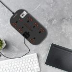 Porodo Blue 8AC Universal Power Strip FWCH035 – 3000W, 3m Cable, USB-C & USB-A Ports, - Image 3