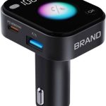 Porodo Dual-Microphone FM Transmitter & Charger PD 45 W (BTFMTVC) – Bluetooth 5.4, USB‑C PD & Mood Light –