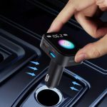 Porodo Dual-Microphone FM Transmitter & Charger PD 45 W (BTFMTVC) – Bluetooth 5.4, USB‑C PD & Mood Light – - Image 5