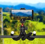 Porodo Flexible Versatile Tripod PD-TRPH-BK – 360° Panoramic Head, 1/4" Mount Screw, High-Density Foam Legs, Up to 2kg Load Capacity, - Image 4