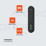 Porodo FWC031 85W Multi-Port USB Charging HUB – 9 Ports with PD & QC 3.0 Fast Charging, 2m Cable, - Image 2