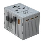 Porodo FWC038 5-Port Travel Universal Charger – 65W PD Fast Charging, Compact Design Price In Muscat Oman