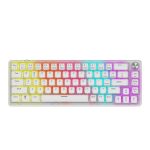 Porodo Gaming Pudding Keycaps Mechanical Keyboard with Multi-Function Rotary Knob – Transparent (PDX223)