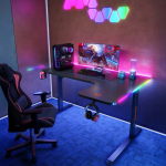 Porodo Gaming Xcommand Carbon Fiber Gaming Table in Oman – Pro RGB Battle Station Setup - Image 3