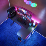 Porodo Gaming Xcommand Carbon Fiber Gaming Table in Oman – Pro RGB Battle Station Setup - Image 4