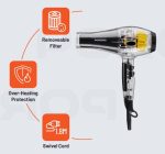 Porodo Li Crystal Shell Hair Dryer – 2000W, 3 Airflow Modes, Negative Ion Technology, - Image 2