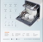 Porodo Lifestyle Counter-Top Dishwasher PD-LFST046-WH – Compact, Energy-Saving Dishwasher for Modern Kitchens, - Image 4